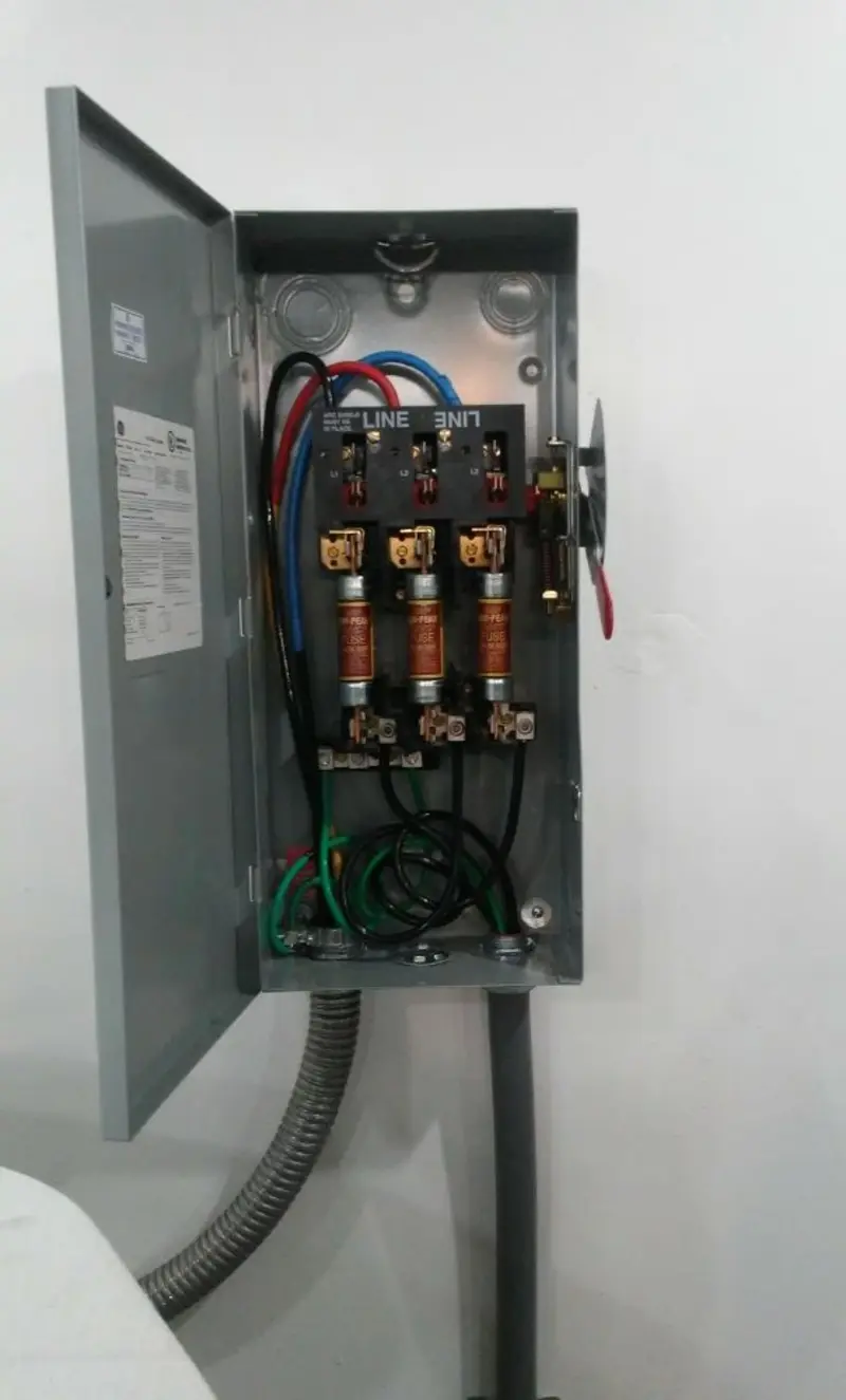 Three-phase disconnect switch installed for Electrical Wiring & Rewiring in Snyder